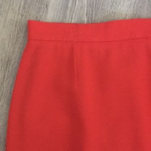 Les Copains 100% Wool Red A-Line Skirt